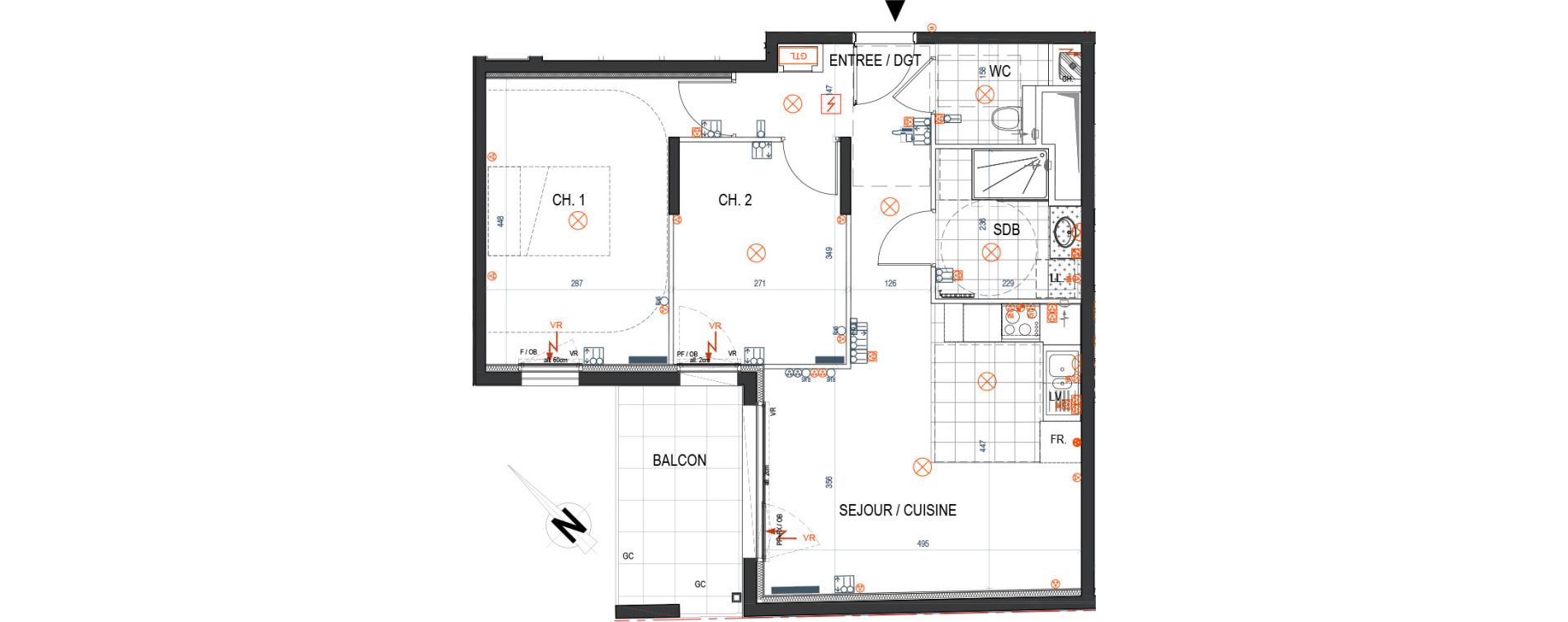 Appartement T3 de 59,01 m2 &agrave; Saint-Max Centre