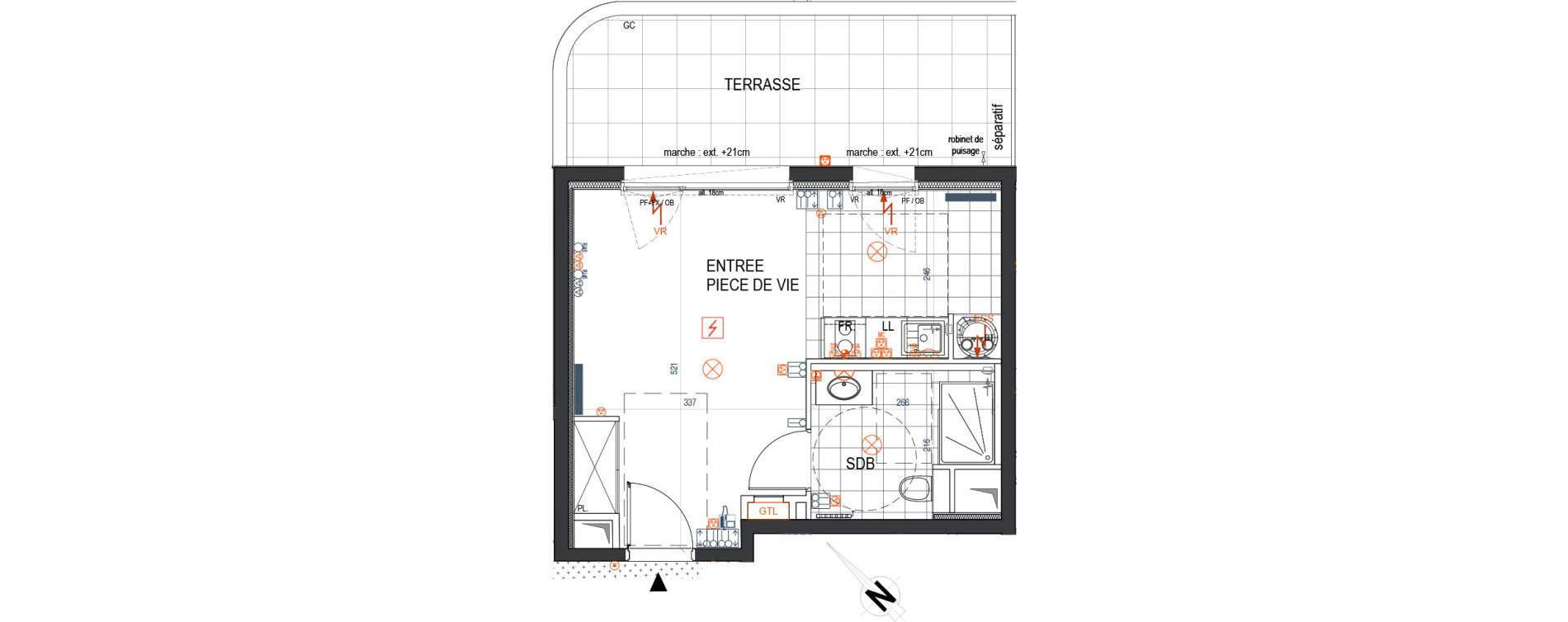Appartement T1 de 28,44 m2 &agrave; Saint-Max Centre