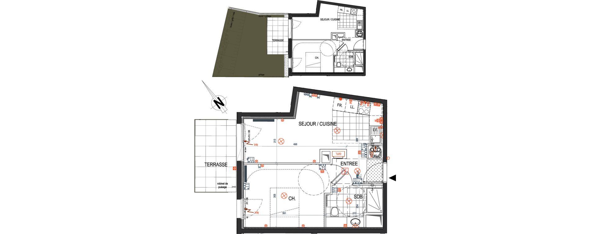 Appartement T2 de 37,04 m2 &agrave; Saint-Max Centre