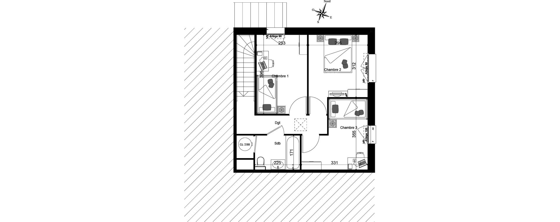Appartement T4 de 79,87 m2 à Seichamps Haie cerlin