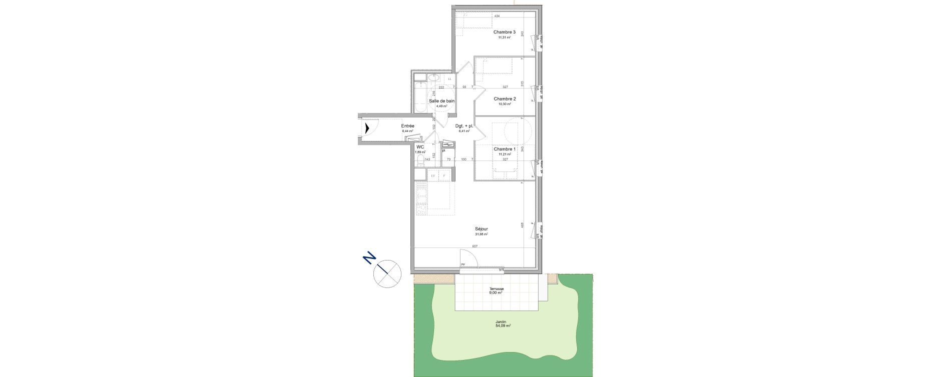 Appartement T4 de 83,73 m2 &agrave; Vand&oelig;uvre-L&egrave;s-Nancy Biancamaria