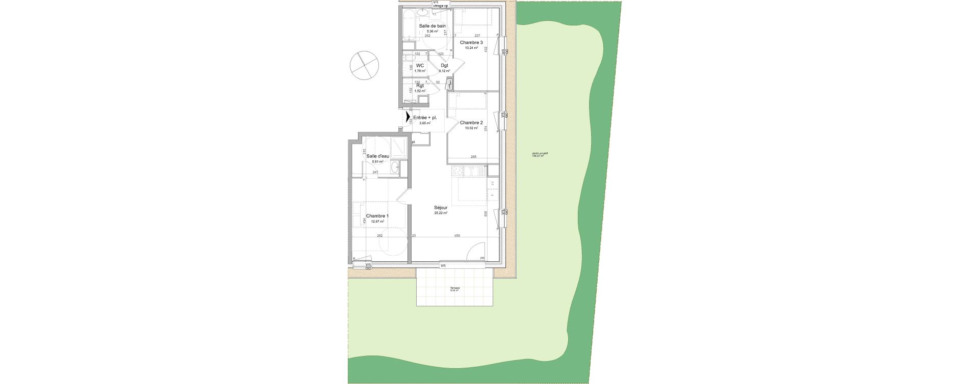 Appartement T4 de 79,19 m2 &agrave; Vand&oelig;uvre-L&egrave;s-Nancy Biancamaria