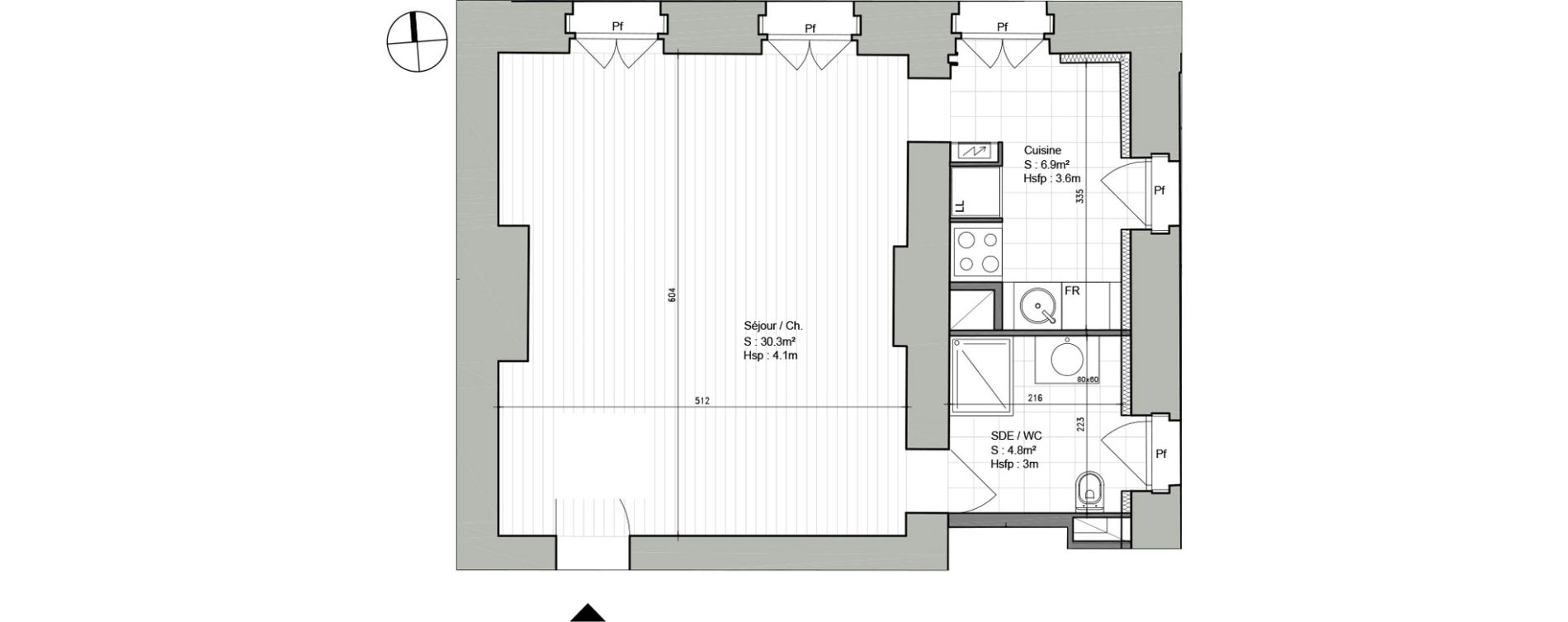 Appartement T1 de 42,00 m2 &agrave; Ars-Laquenexy Centre