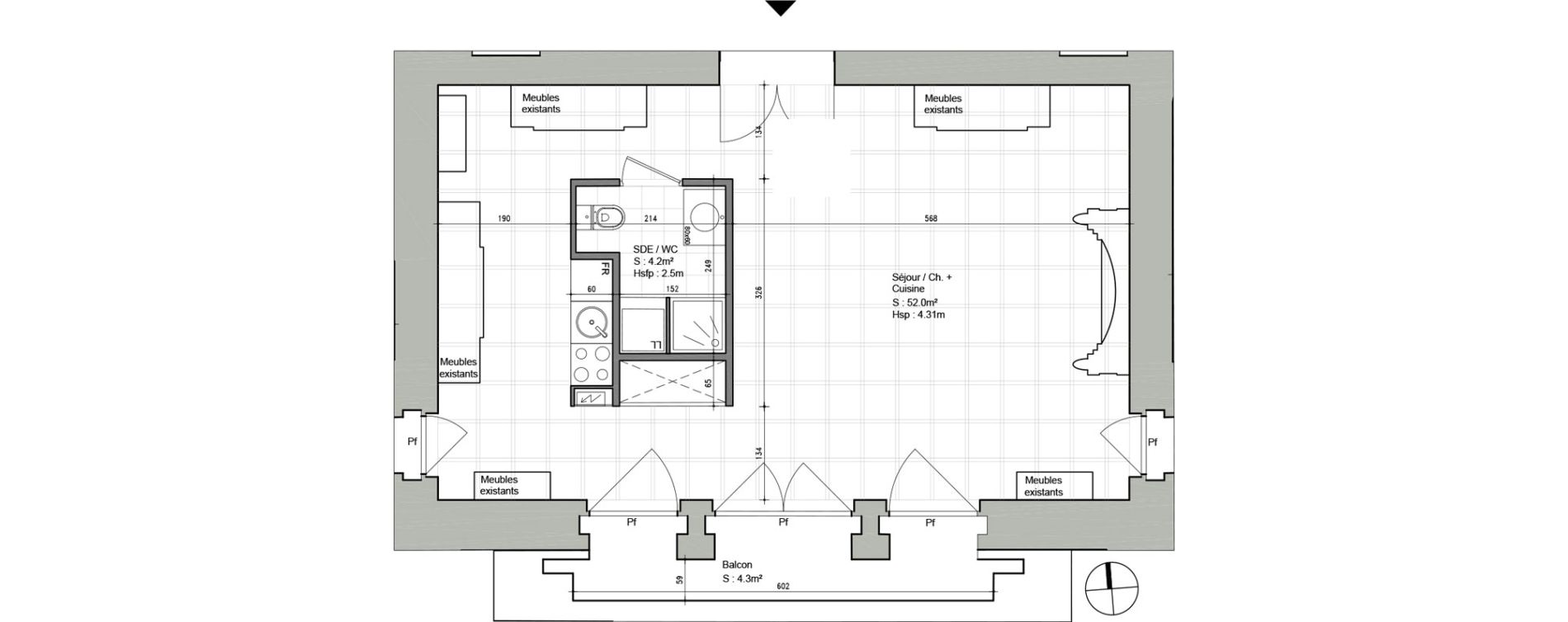 Appartement T1 de 56,20 m2 &agrave; Ars-Laquenexy Centre
