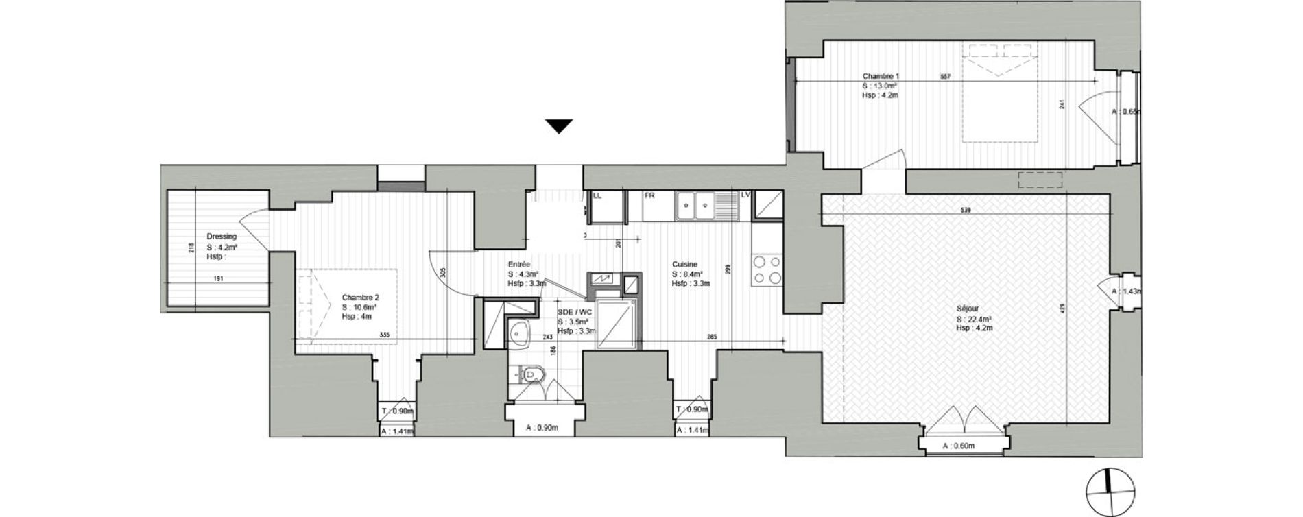 Appartement T3 de 66,40 m2 &agrave; Ars-Laquenexy Centre