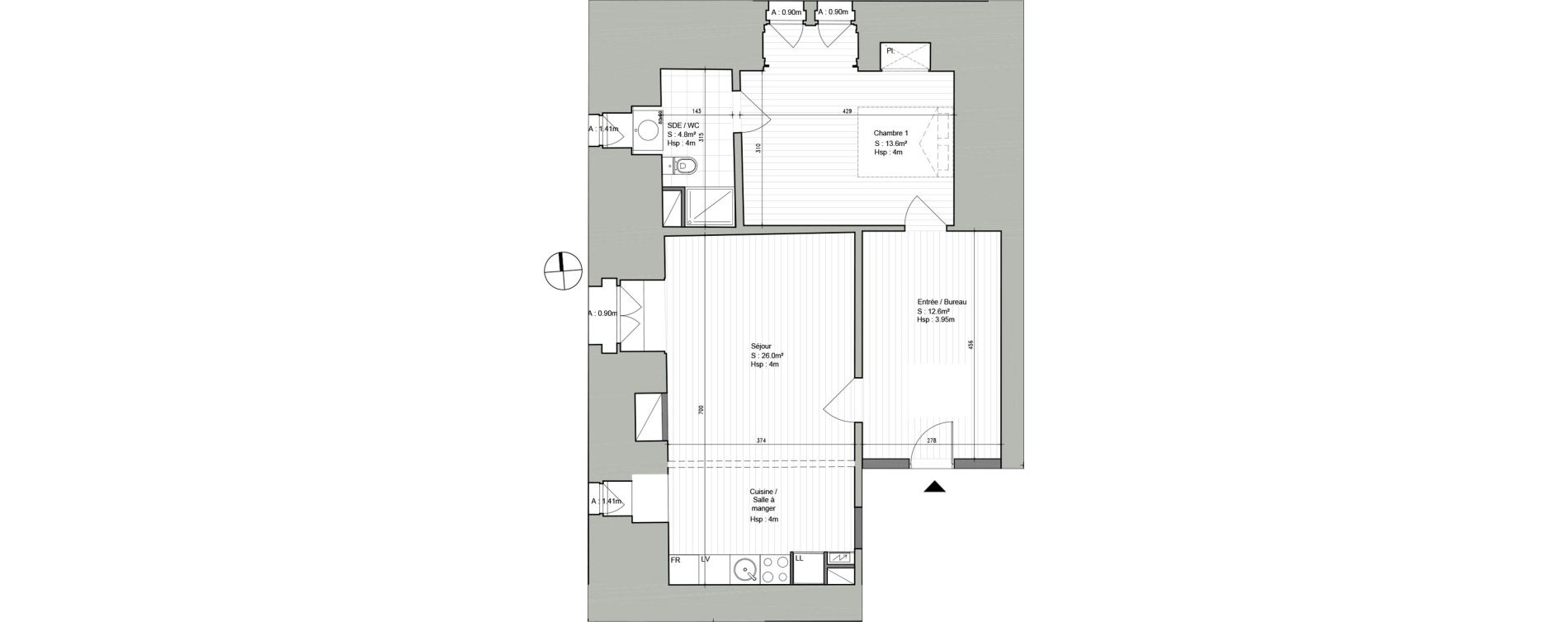 Appartement T2 de 57,00 m2 &agrave; Ars-Laquenexy Centre