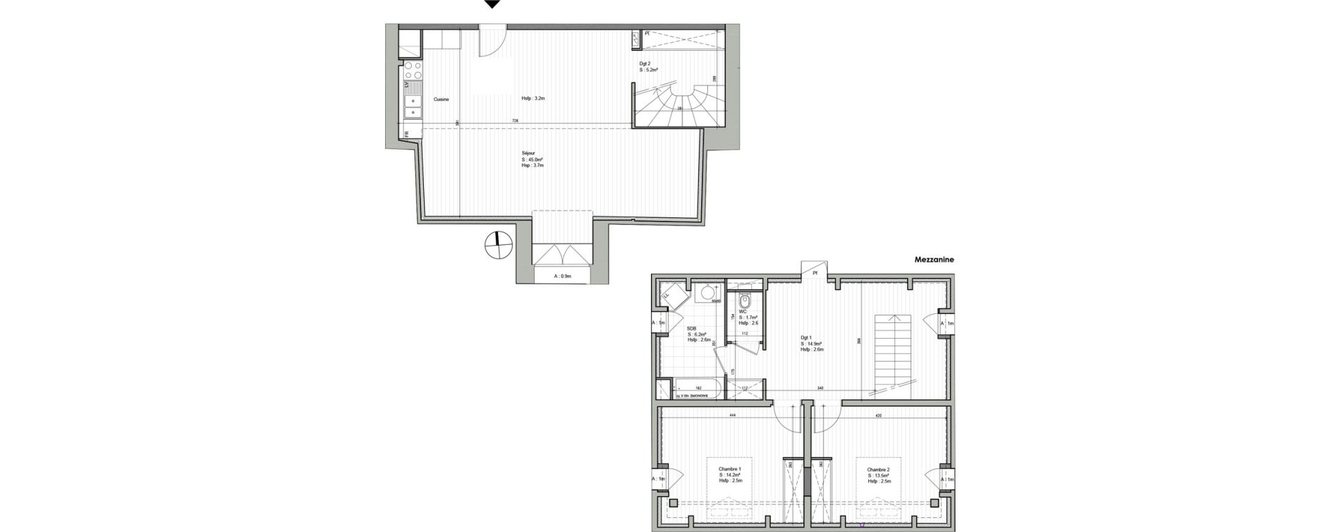 Appartement T3 de 100,70 m2 &agrave; Ars-Laquenexy Centre
