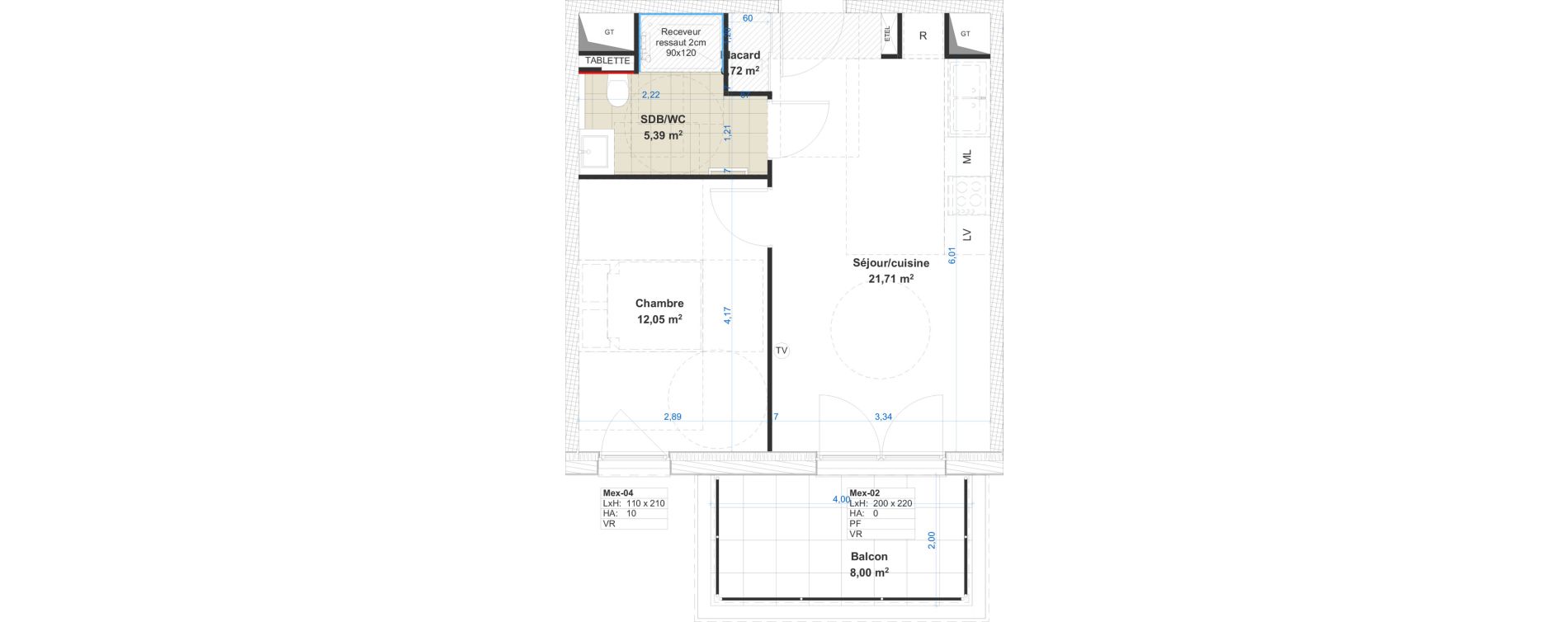 Appartement T2 de 39,87 m2 &agrave; Cattenom Centre