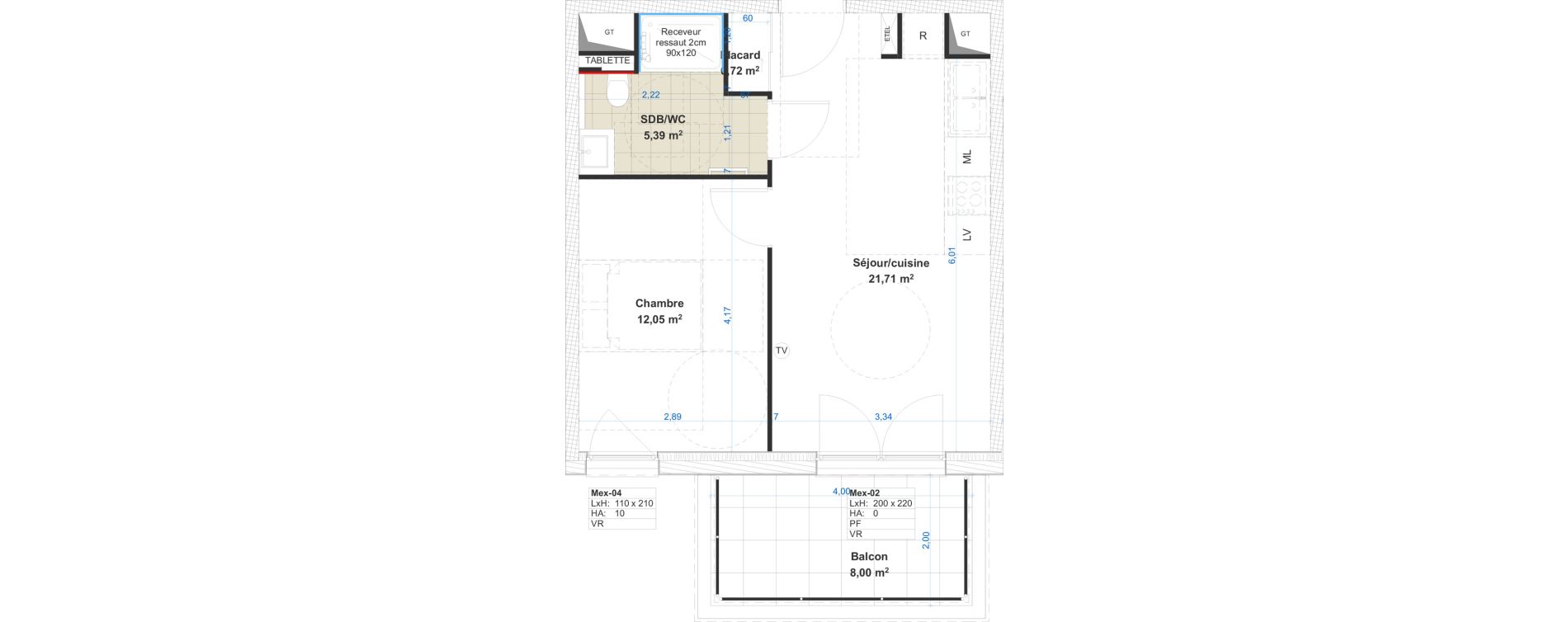 Appartement T2 de 39,87 m2 &agrave; Cattenom Centre