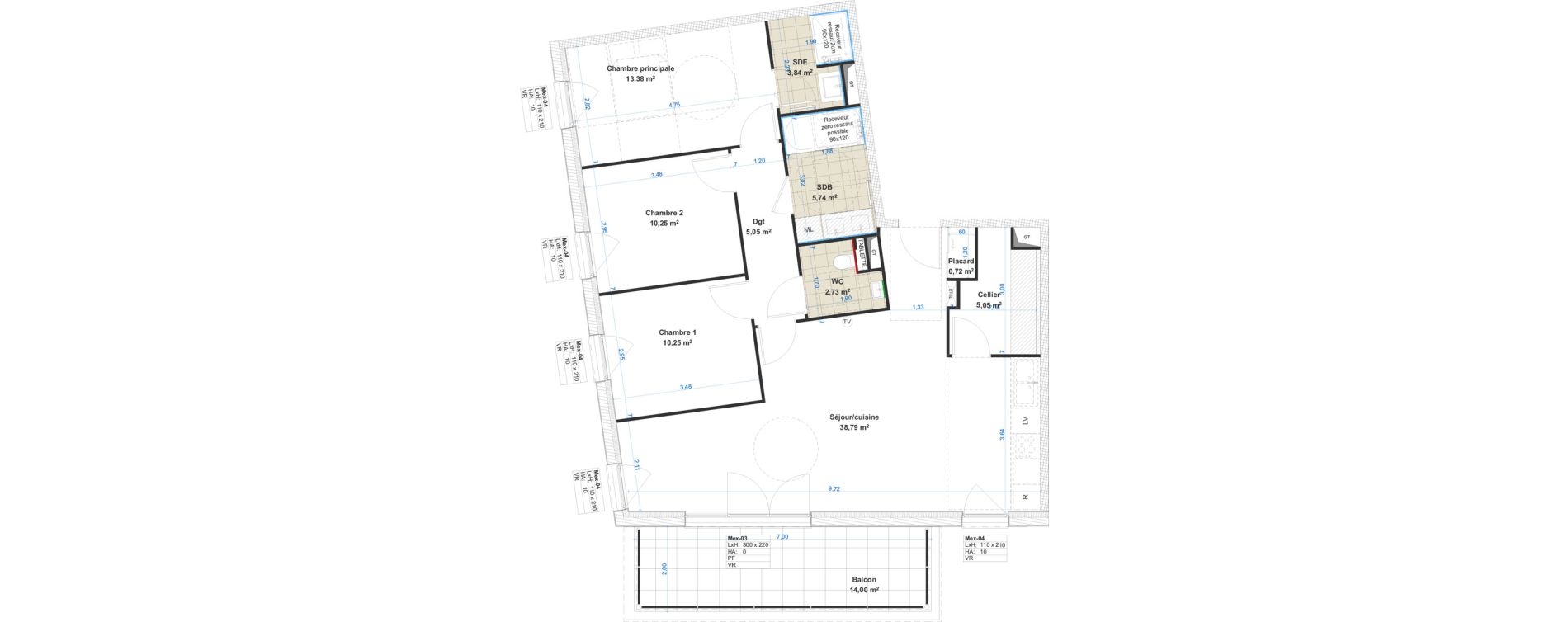 Appartement T4 de 95,80 m2 &agrave; Cattenom Centre