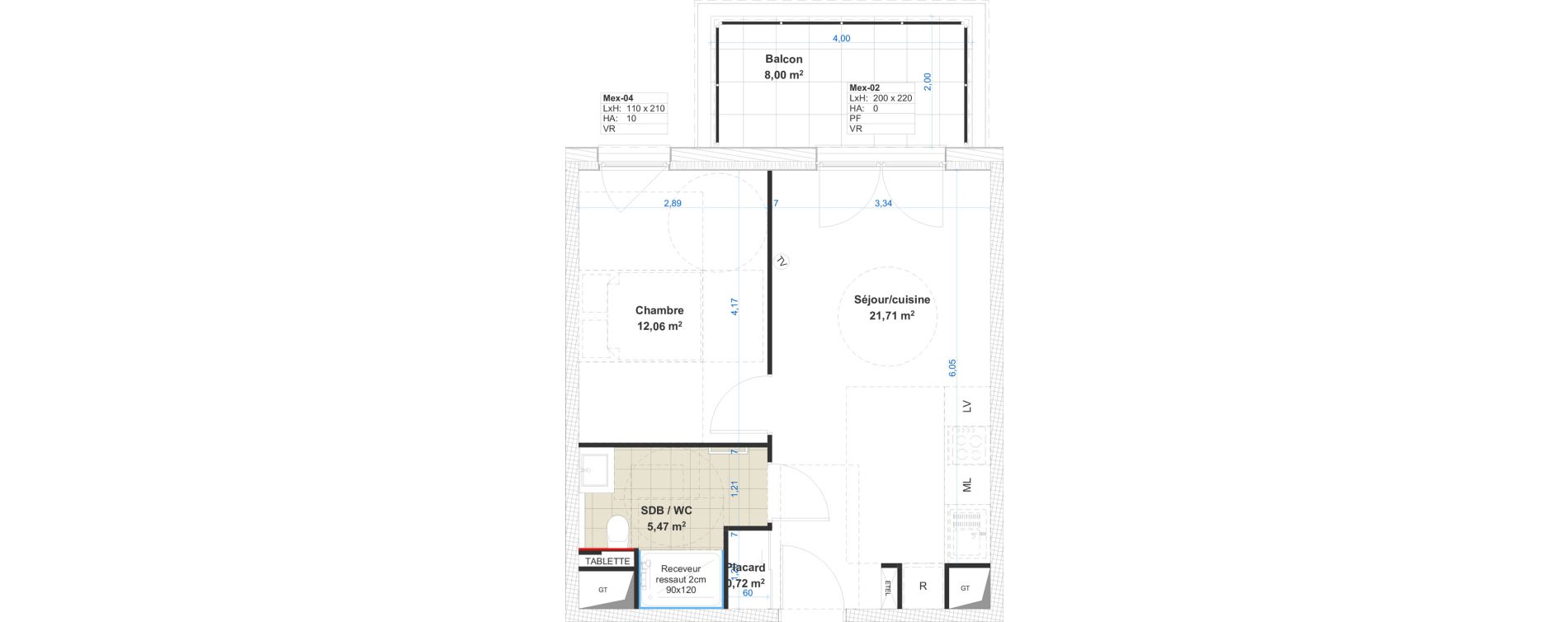 Appartement T2 de 39,96 m2 &agrave; Cattenom Centre