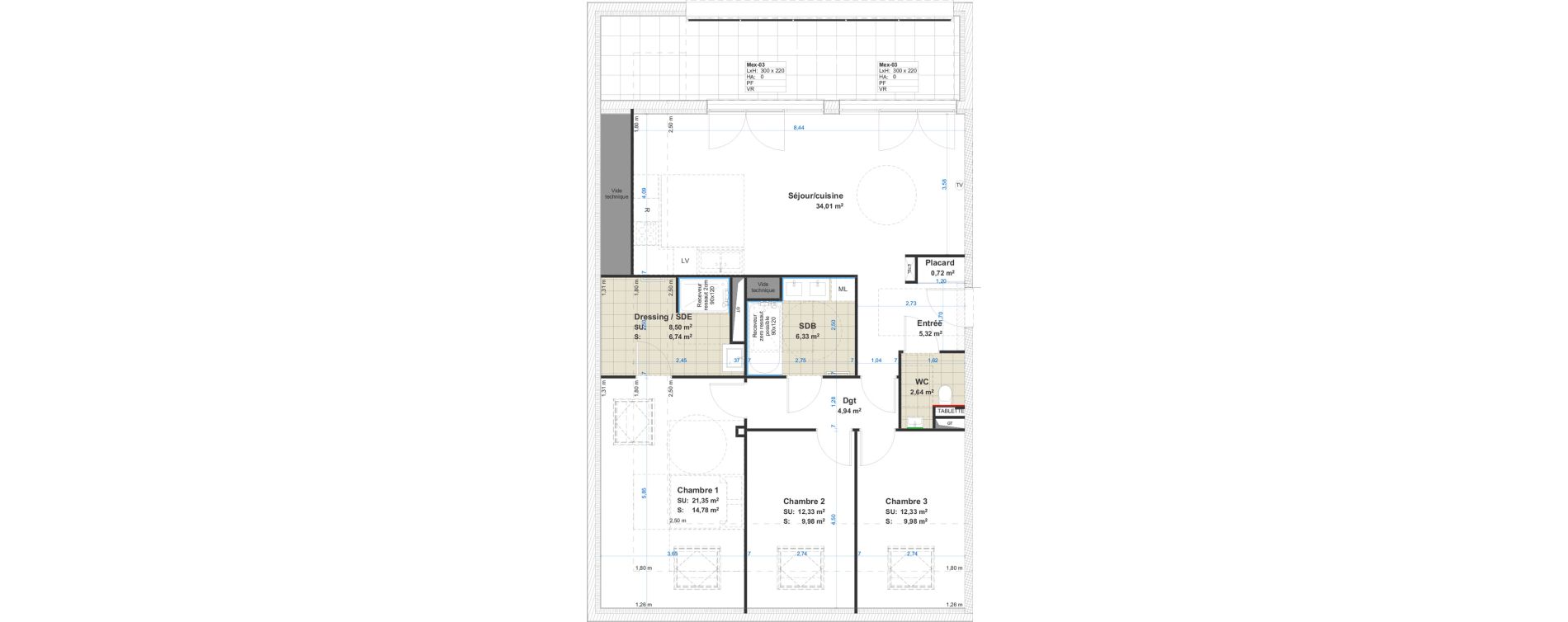 Appartement T4 de 95,44 m2 &agrave; Cattenom Centre