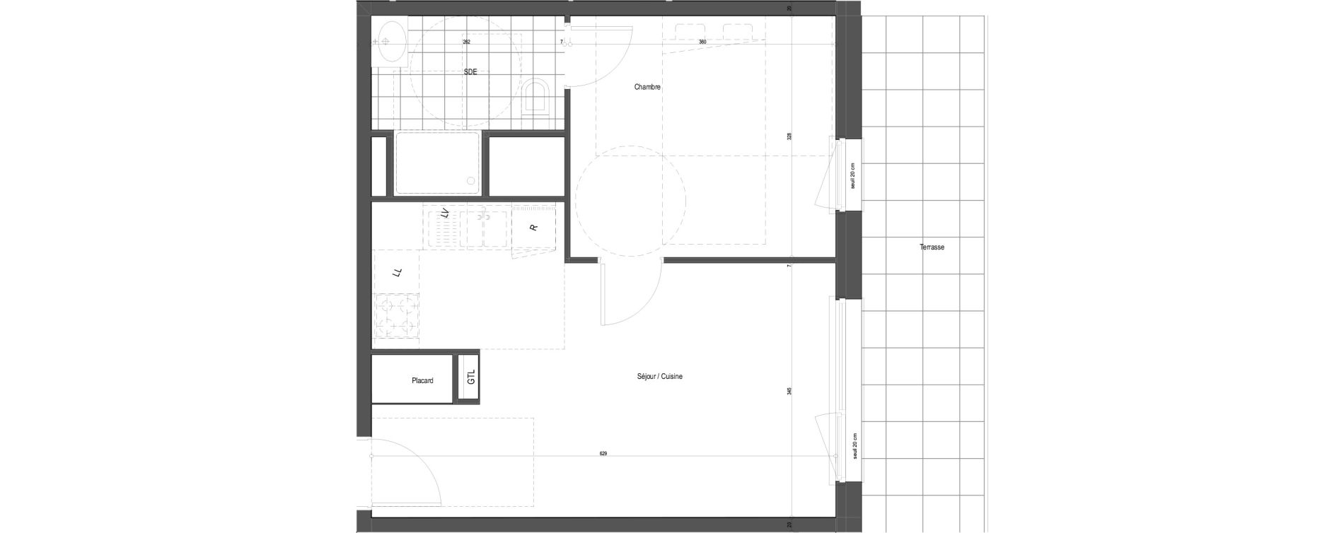 Appartement T2 de 40,48 m2 &agrave; Florange Poncelet - le bon robert - luxembourg