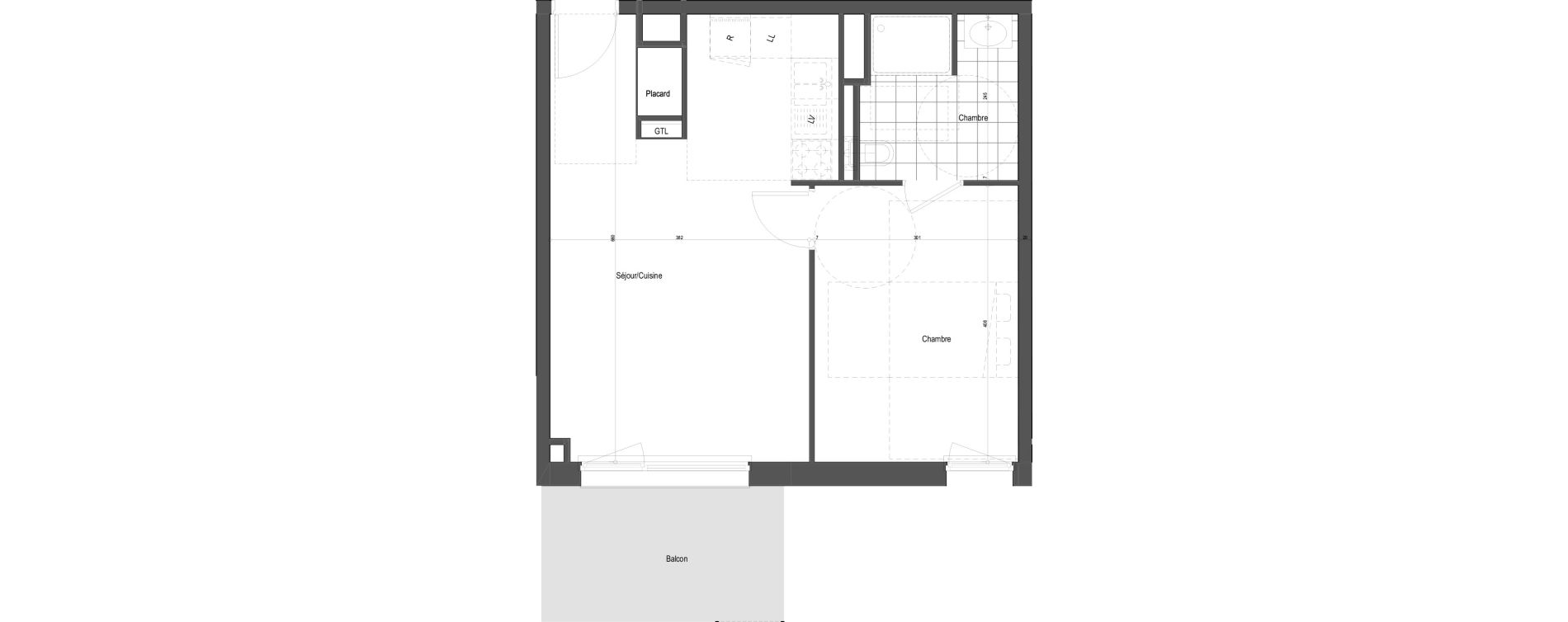 Appartement T2 de 43,84 m2 &agrave; Florange Poncelet - le bon robert - luxembourg