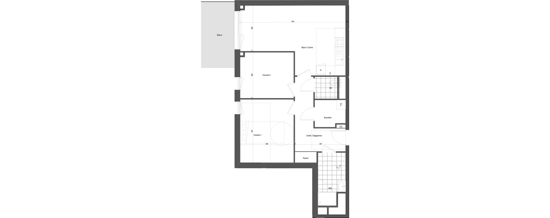 Appartement T3 de 70,07 m2 &agrave; Florange Poncelet - le bon robert - luxembourg