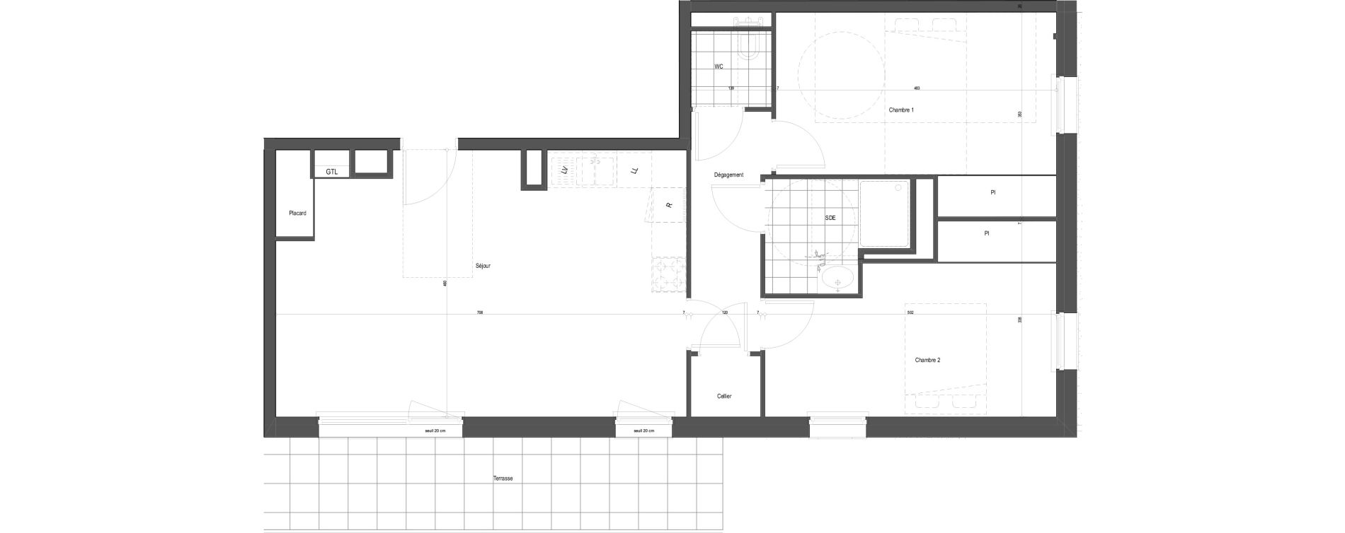 Appartement T3 de 72,73 m2 &agrave; Florange Poncelet - le bon robert - luxembourg