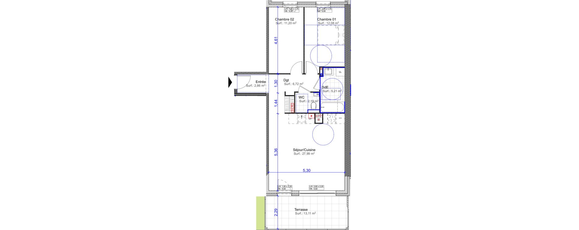 Appartement T3 de 68,25 m2 &agrave; Florange Centre