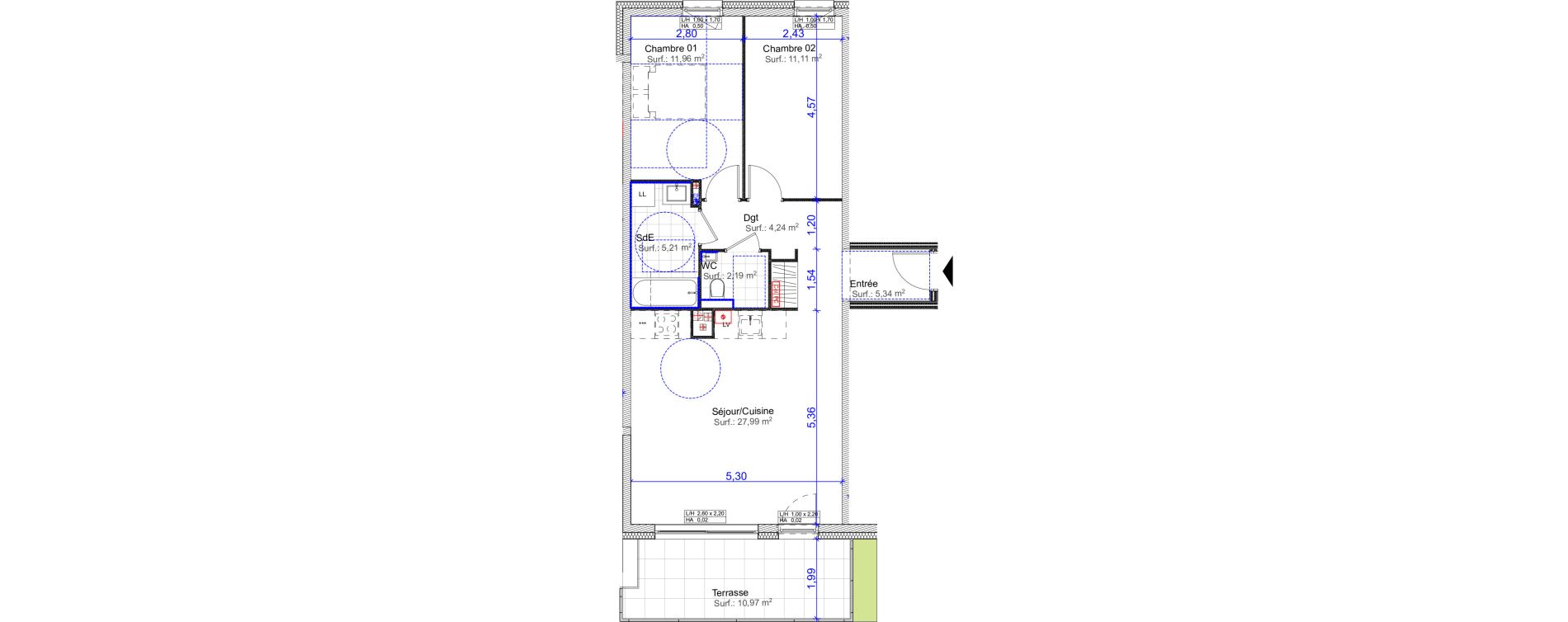 Appartement T3 de 68,04 m2 &agrave; Florange Centre