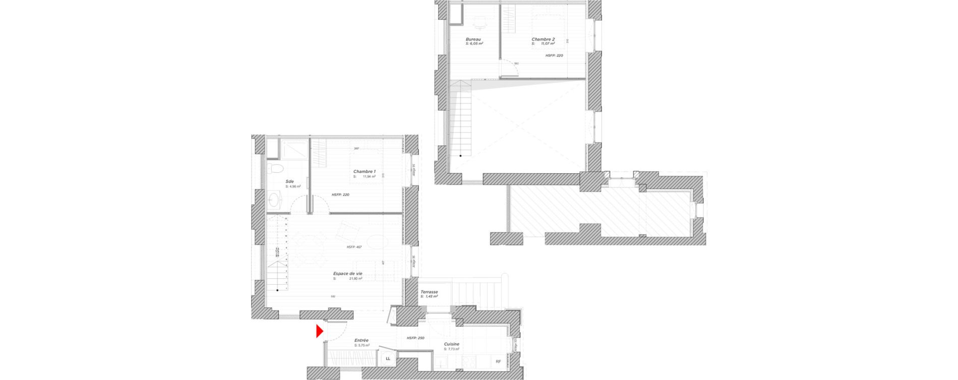 Duplex T3 de 69,30 m2 &agrave; Hayange Centre