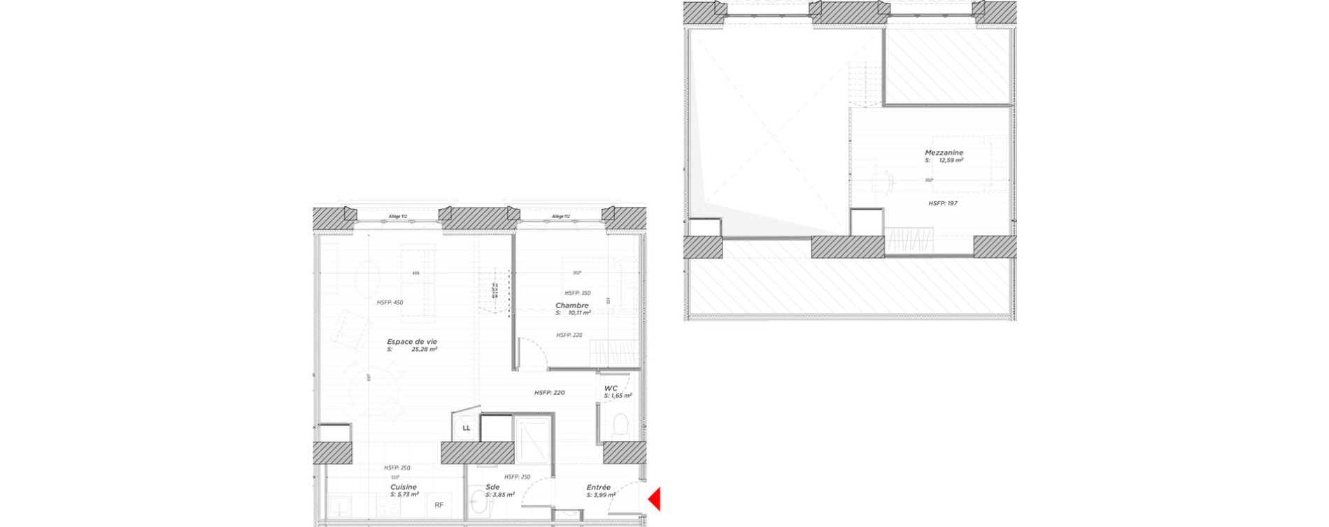 Duplex T2 de 63,20 m2 &agrave; Hayange Centre