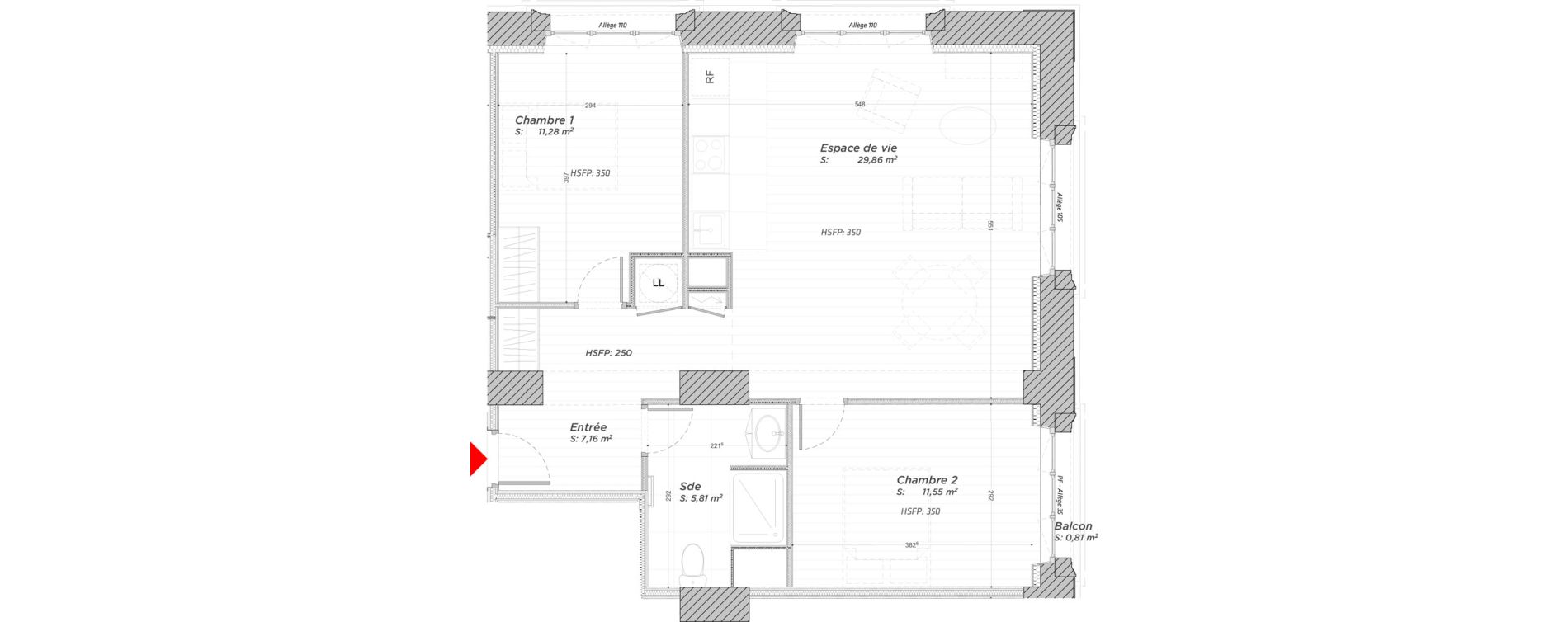 Appartement T3 de 65,66 m2 &agrave; Hayange Centre