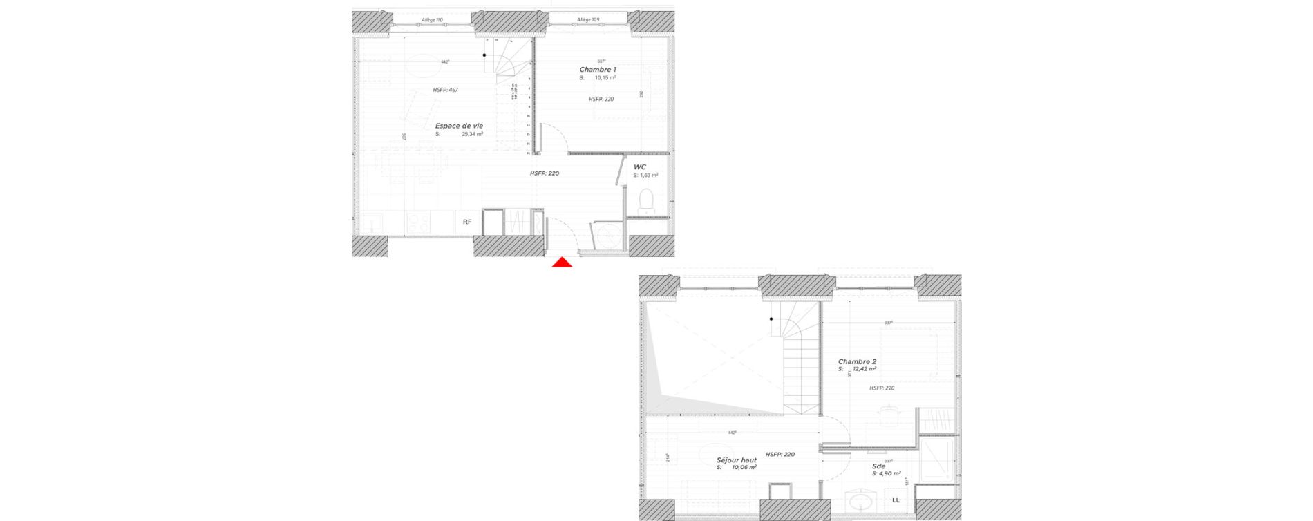 Duplex T3 de 64,50 m2 &agrave; Hayange Centre