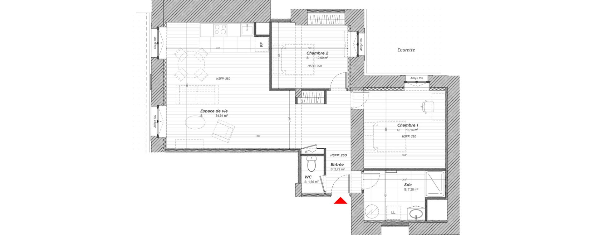 Appartement T3 de 70,32 m2 &agrave; Hayange Centre