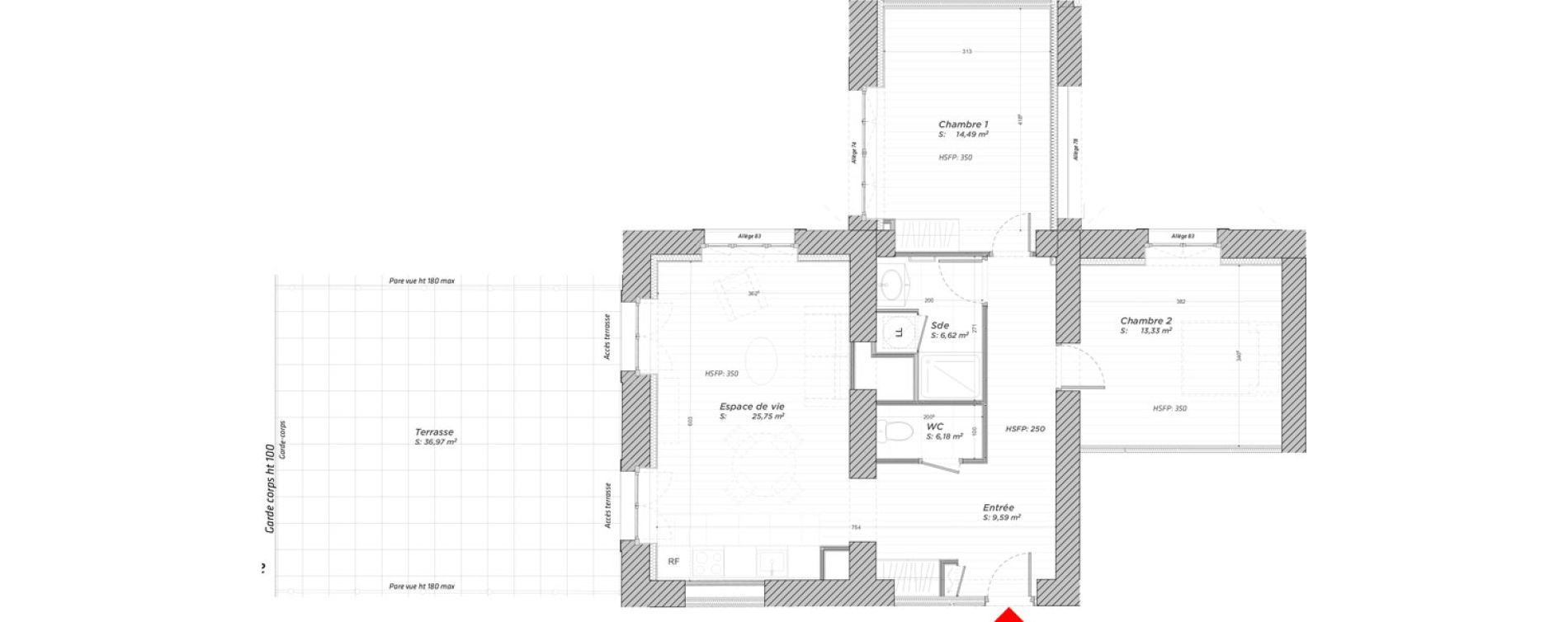 Appartement T3 de 75,96 m2 &agrave; Hayange Centre