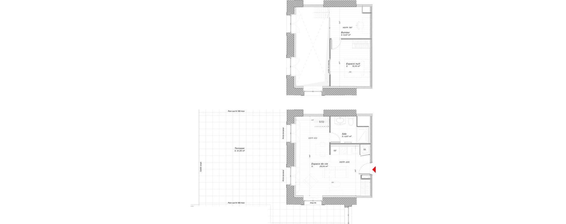 Duplex T2 de 48,24 m2 &agrave; Hayange Centre