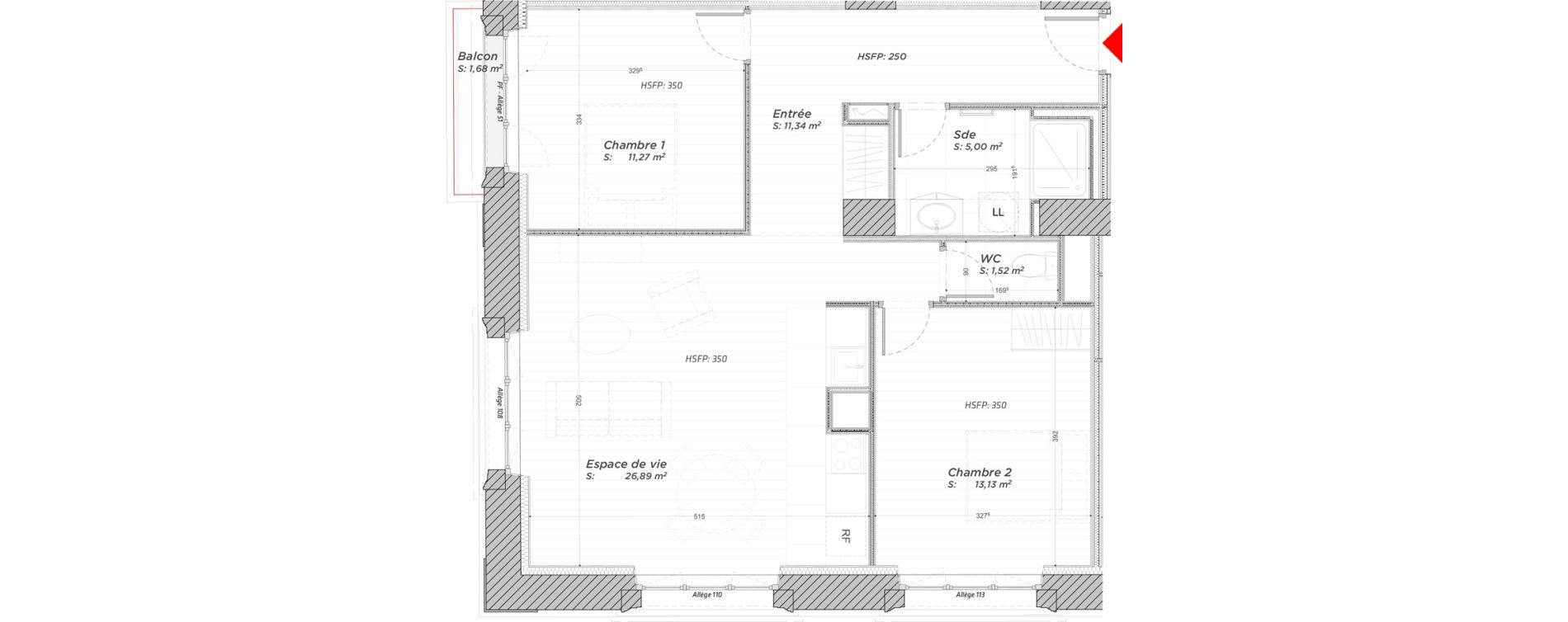Appartement T3 de 69,15 m2 &agrave; Hayange Centre