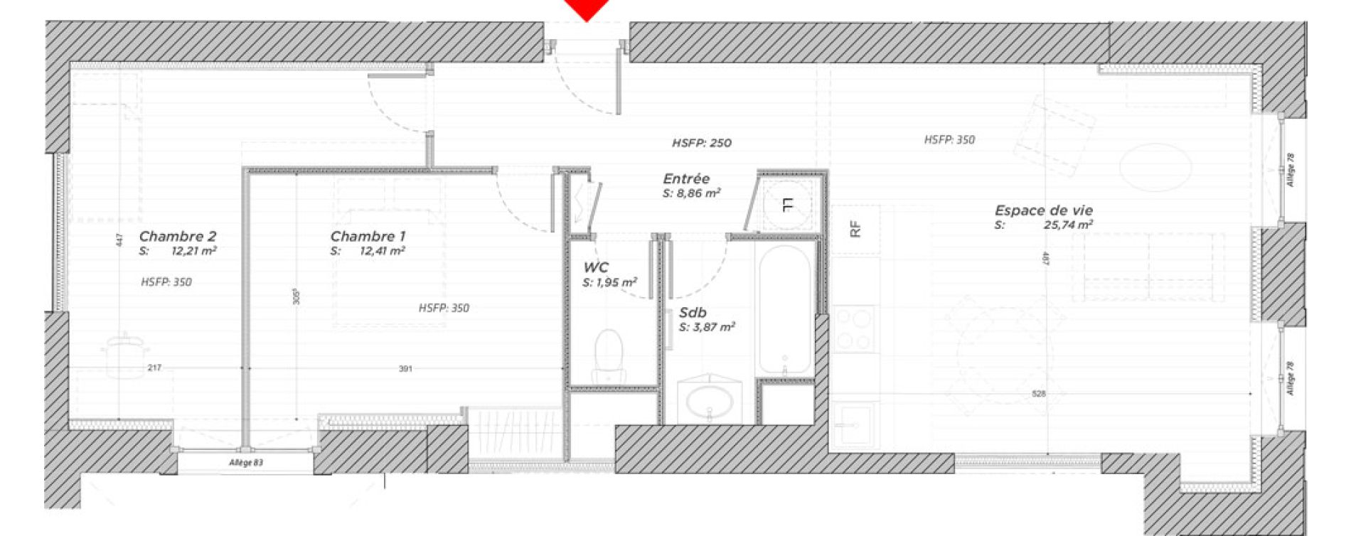 Appartement T3 de 65,04 m2 &agrave; Hayange Centre