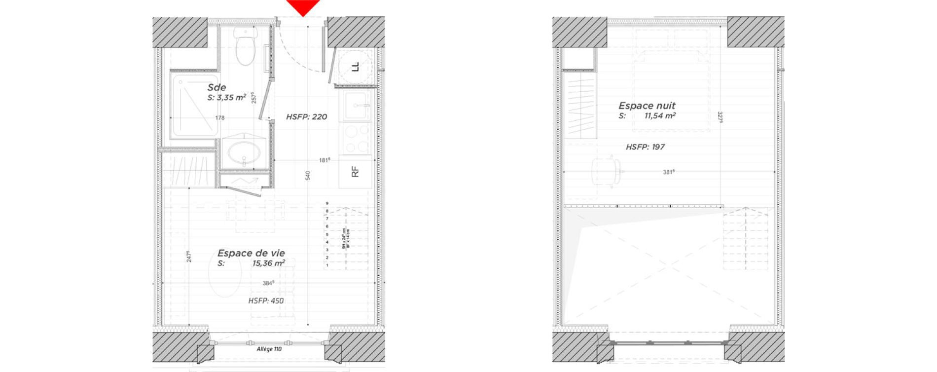 Duplex T2 de 30,25 m2 &agrave; Hayange Centre