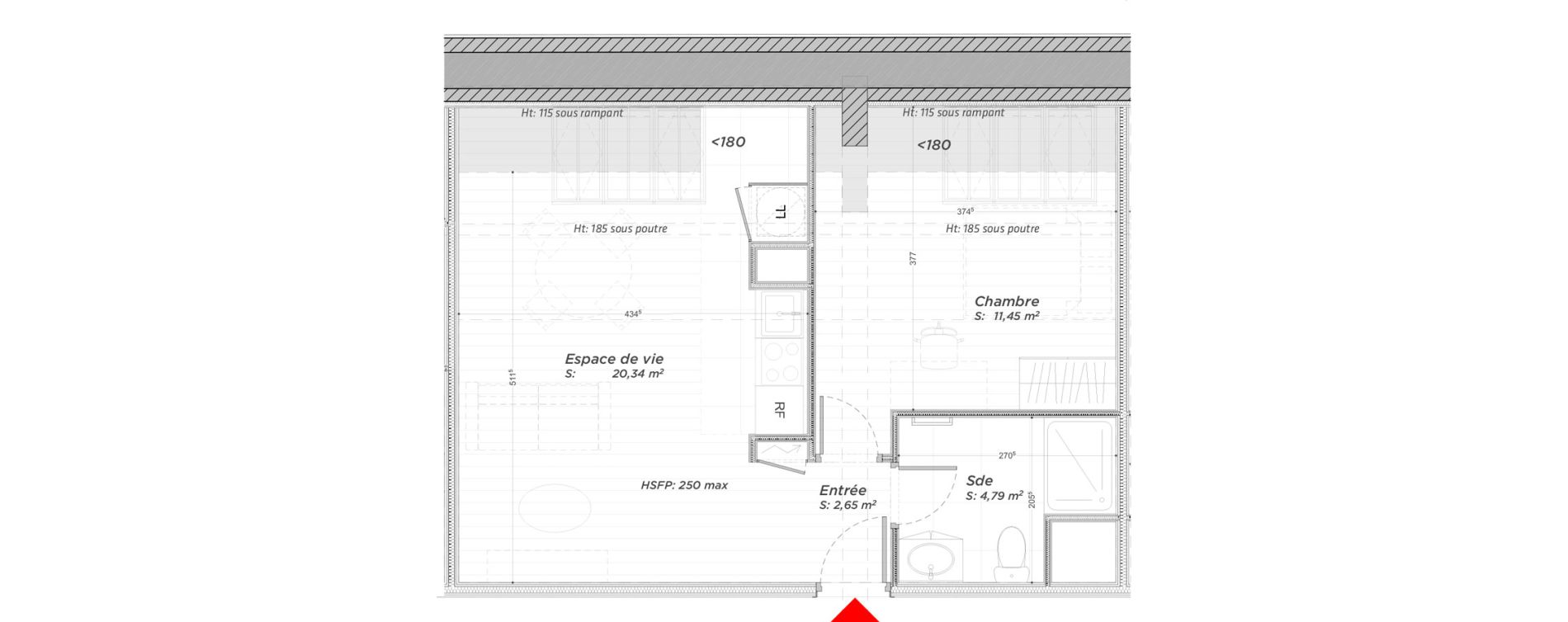 Appartement T2 de 39,23 m2 &agrave; Hayange Centre