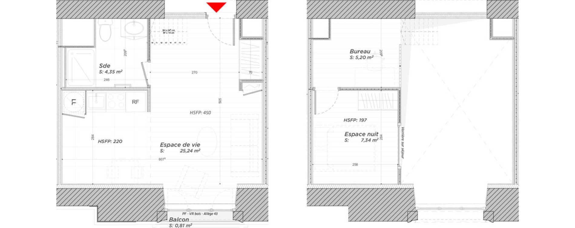 Duplex T2 de 42,13 m2 &agrave; Hayange Centre