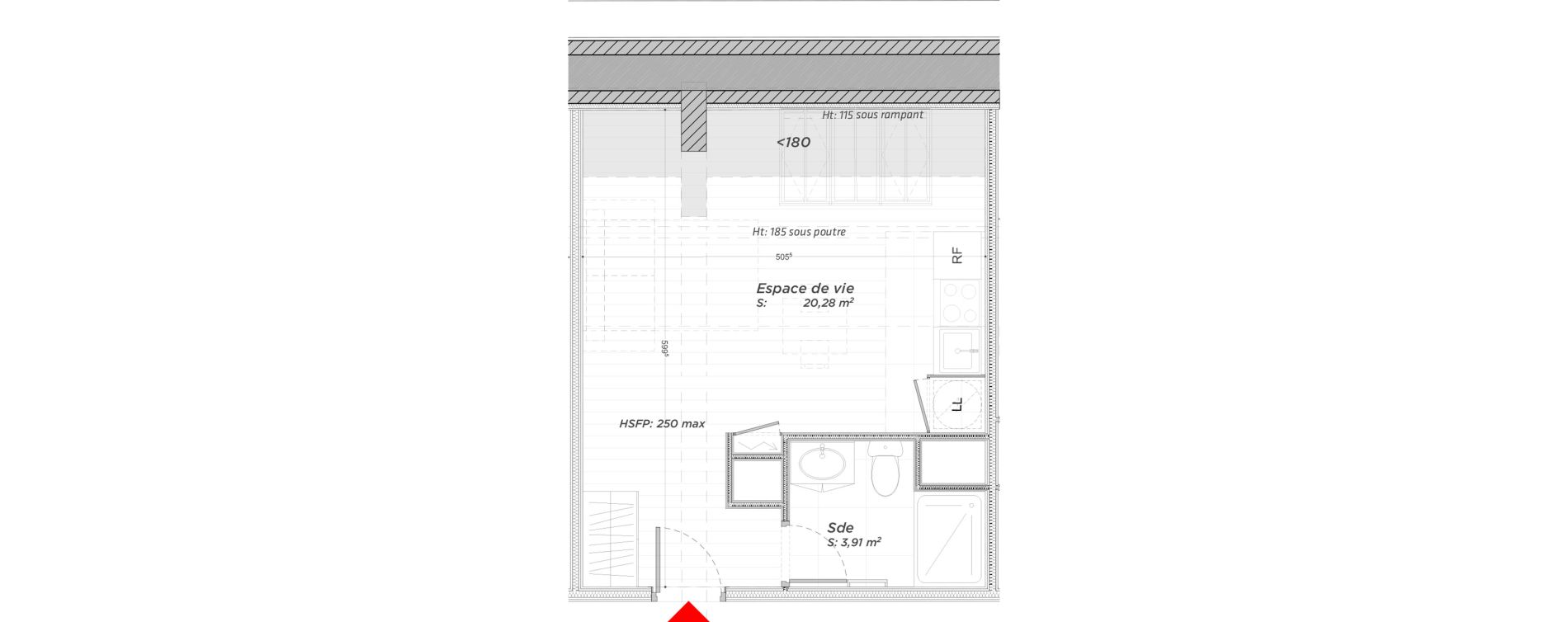 Appartement T1 de 24,19 m2 &agrave; Hayange Centre
