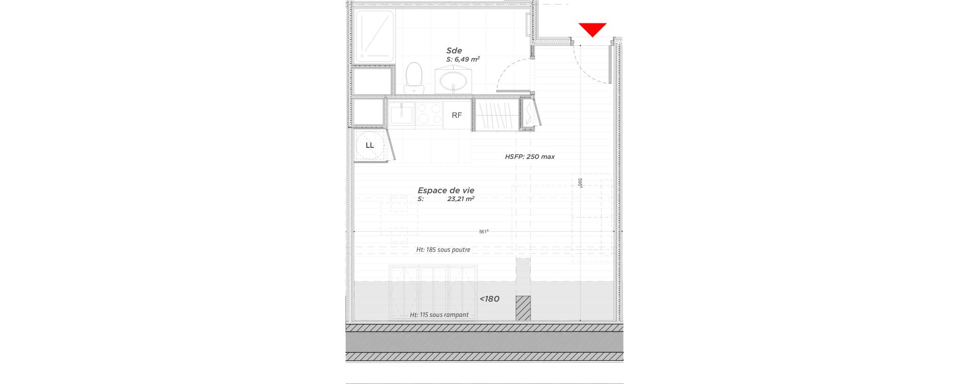 Appartement T1 de 29,70 m2 &agrave; Hayange Centre
