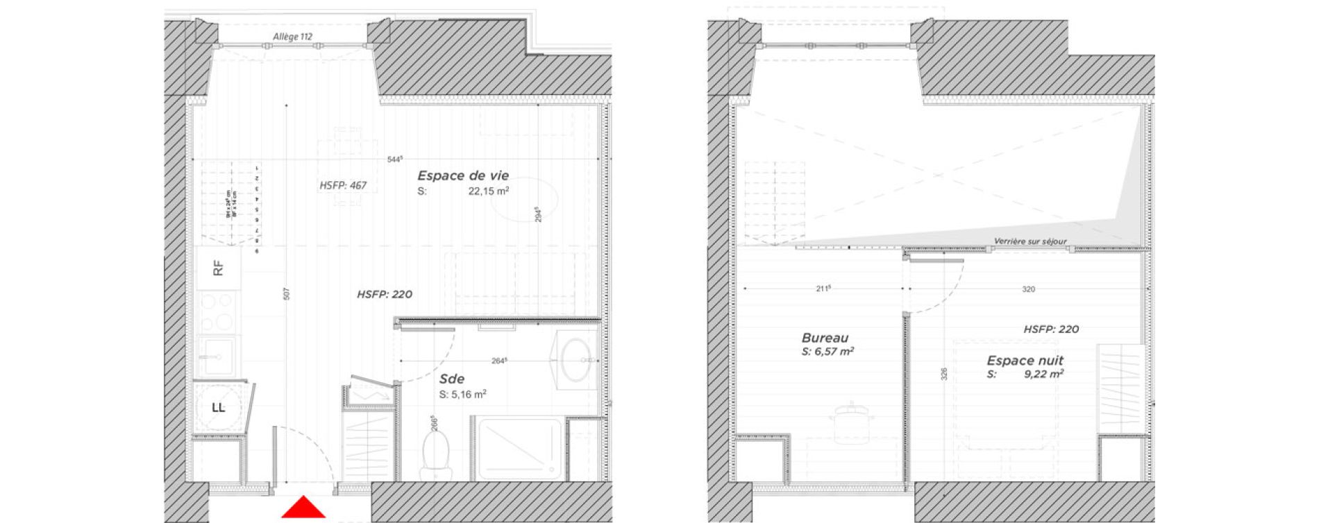 Duplex T2 de 43,10 m2 &agrave; Hayange Centre