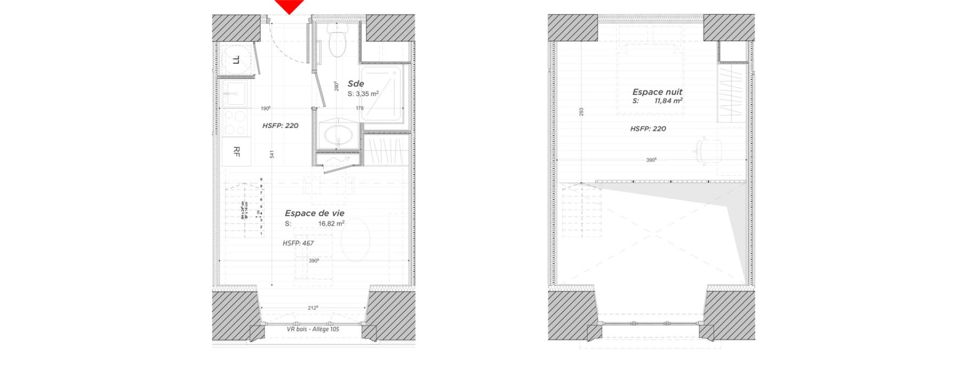 Duplex T2 de 32,01 m2 &agrave; Hayange Centre