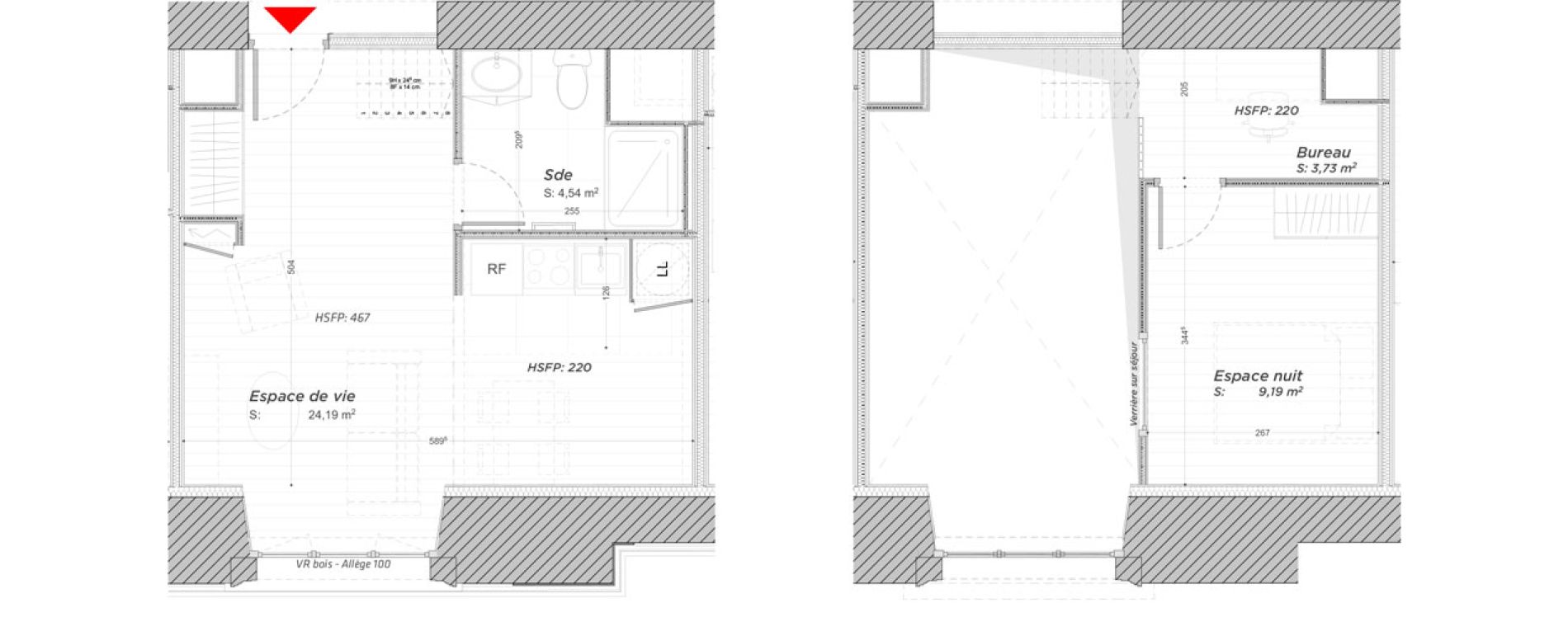 Duplex T2 de 41,65 m2 &agrave; Hayange Centre