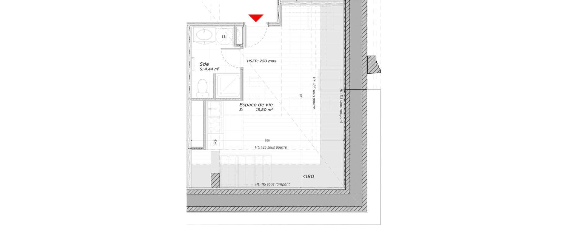 Appartement T1 de 23,24 m2 &agrave; Hayange Centre