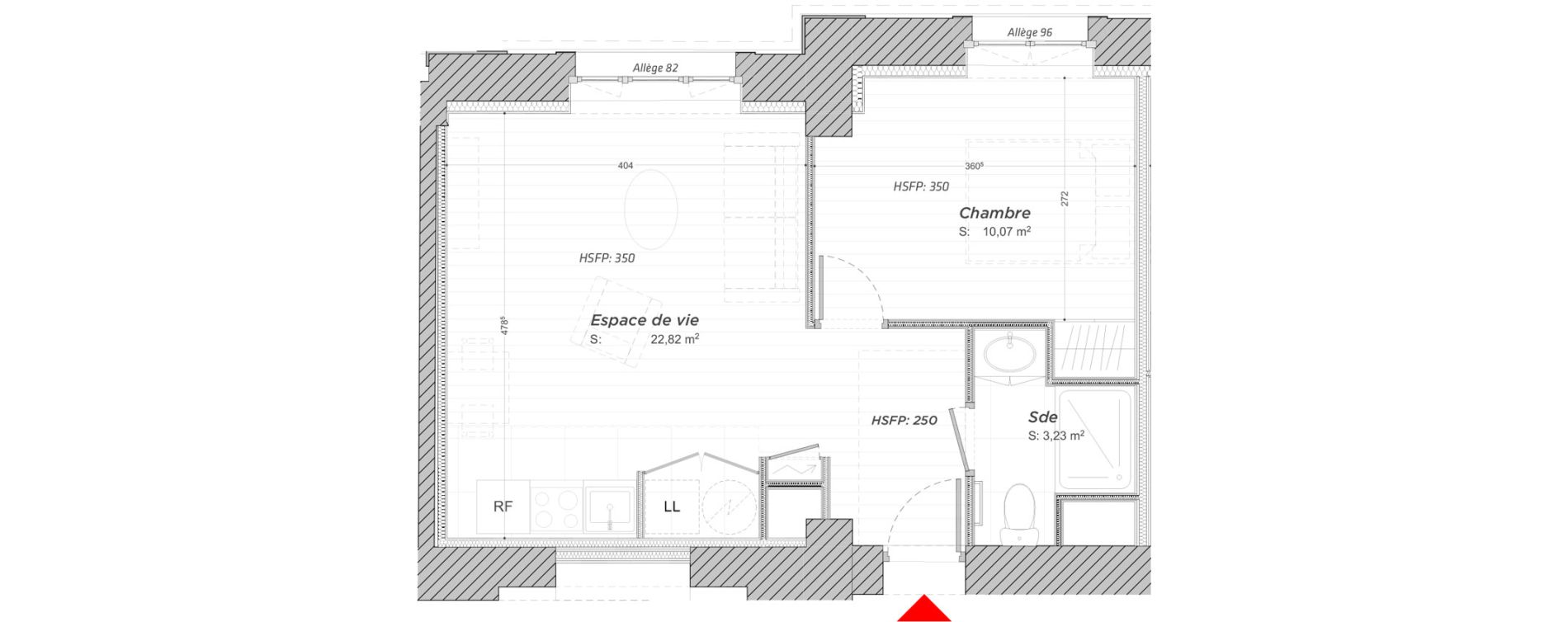 Appartement T2 de 36,12 m2 &agrave; Hayange Centre