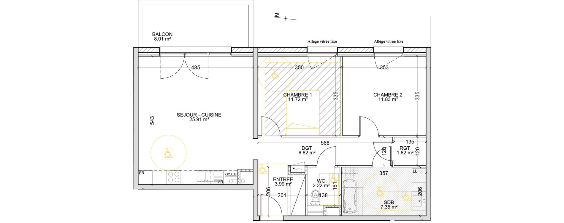 Appartement T3 de 71,46 m2 &agrave; Maizi&egrave;res-L&egrave;s-Metz Centre