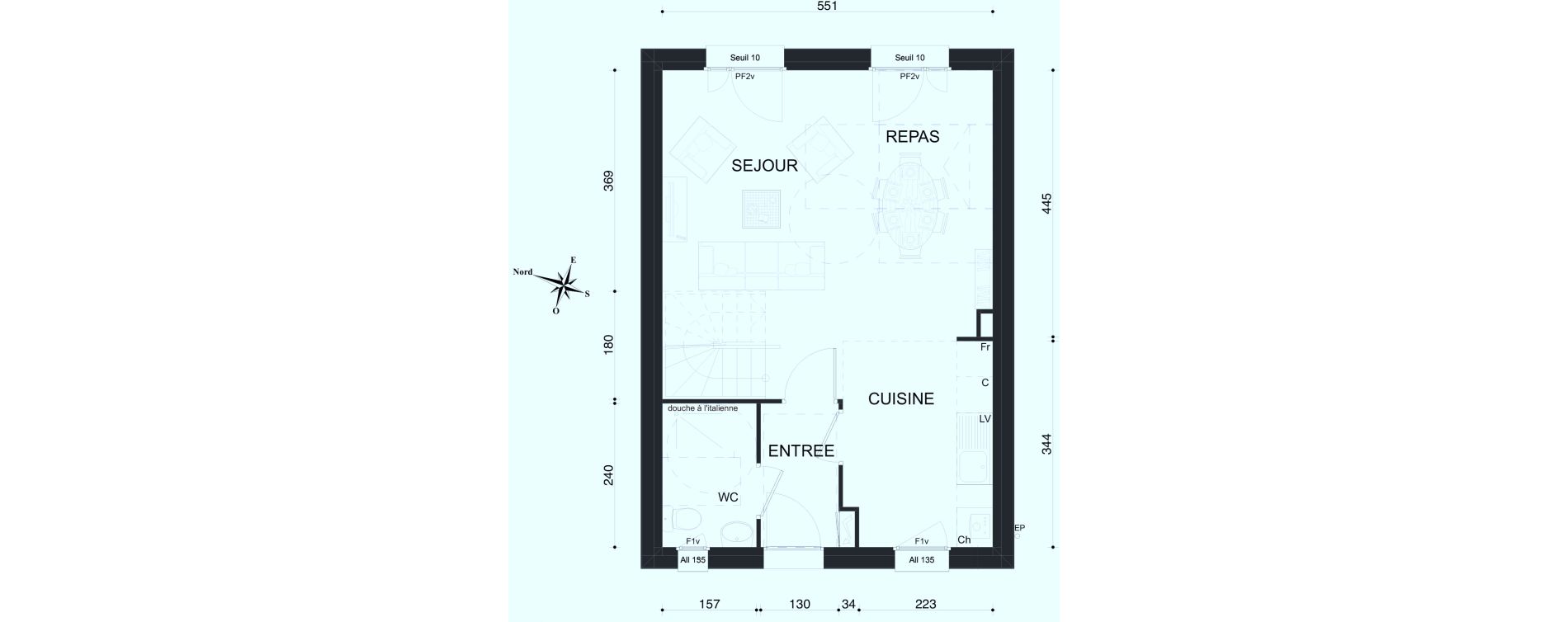 Maison T4 de 79,92 m2 &agrave; Marly Centre