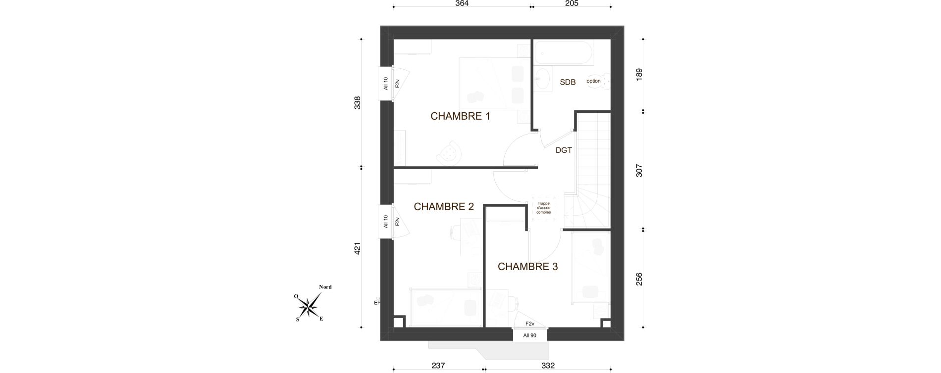 Maison T4 de 80,51 m2 &agrave; Marly Centre