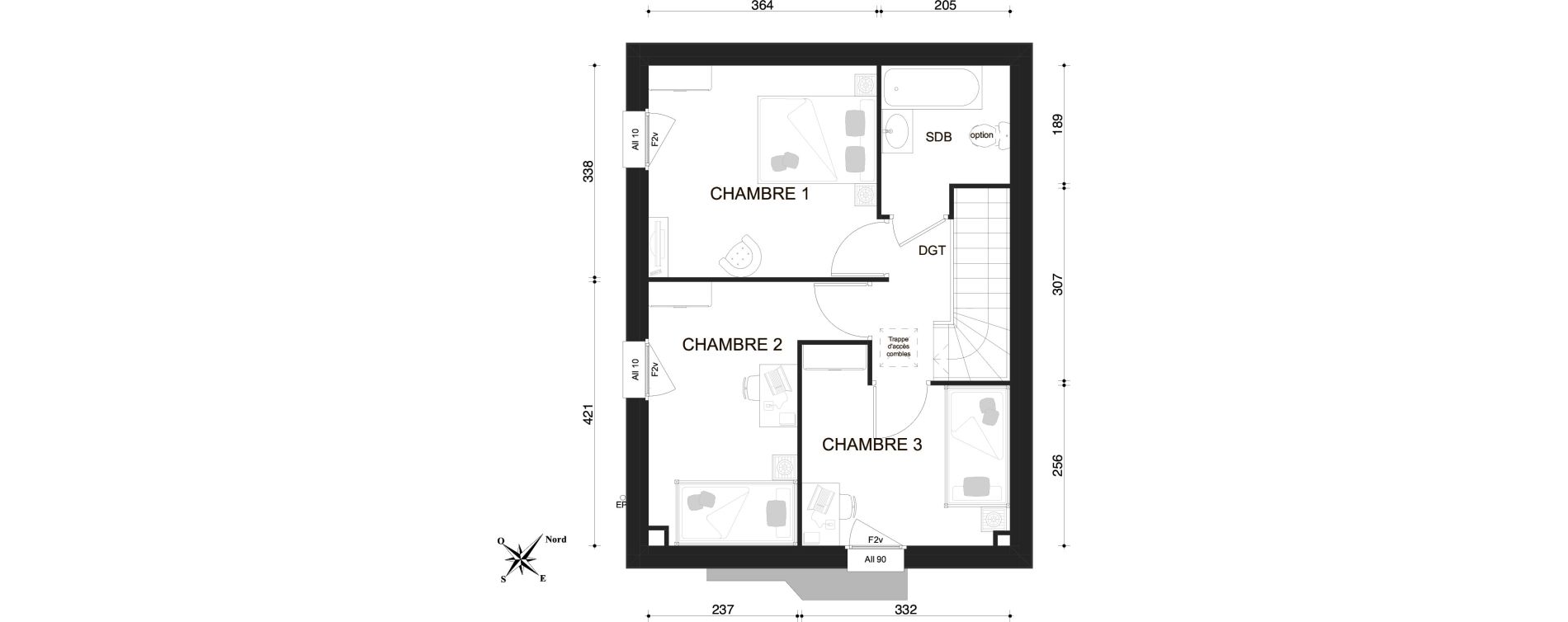 Maison T4 de 80,51 m2 &agrave; Marly Centre
