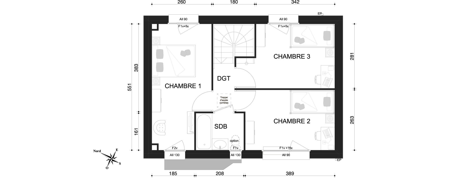 Maison T4 de 80,34 m2 &agrave; Marly Centre