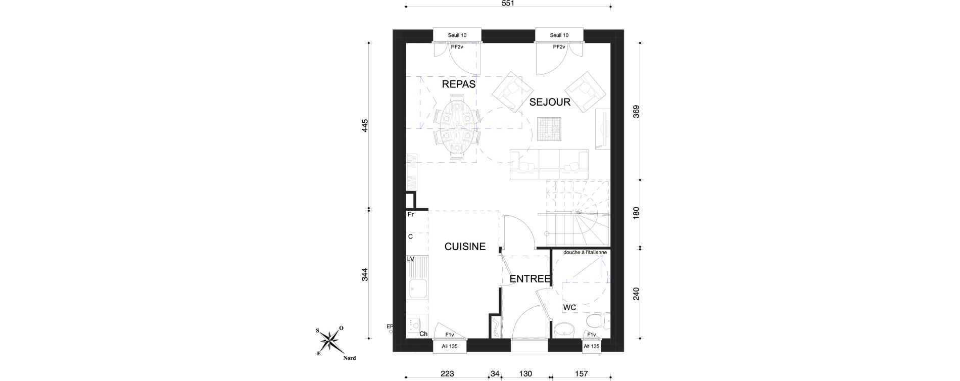 Maison T4 de 79,92 m2 &agrave; Marly Centre