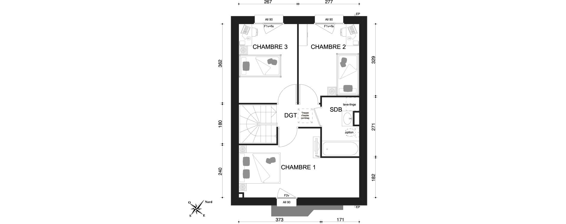Maison T4 de 79,92 m2 &agrave; Marly Centre