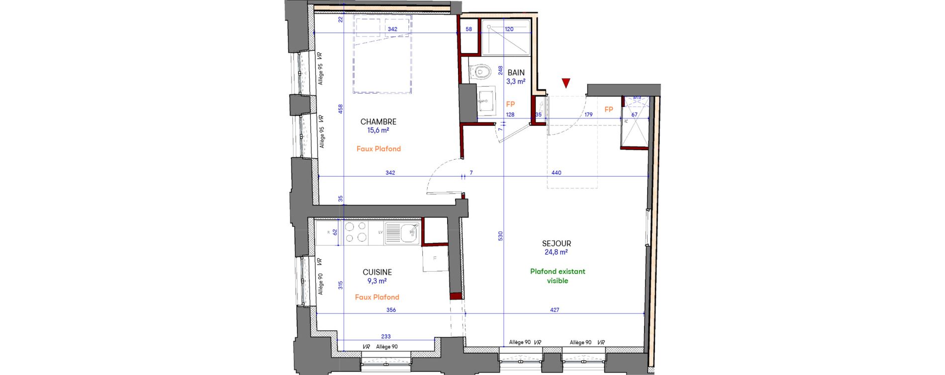 Appartement T2 de 53,00 m2 &agrave; Metz Centre et ancienne ville