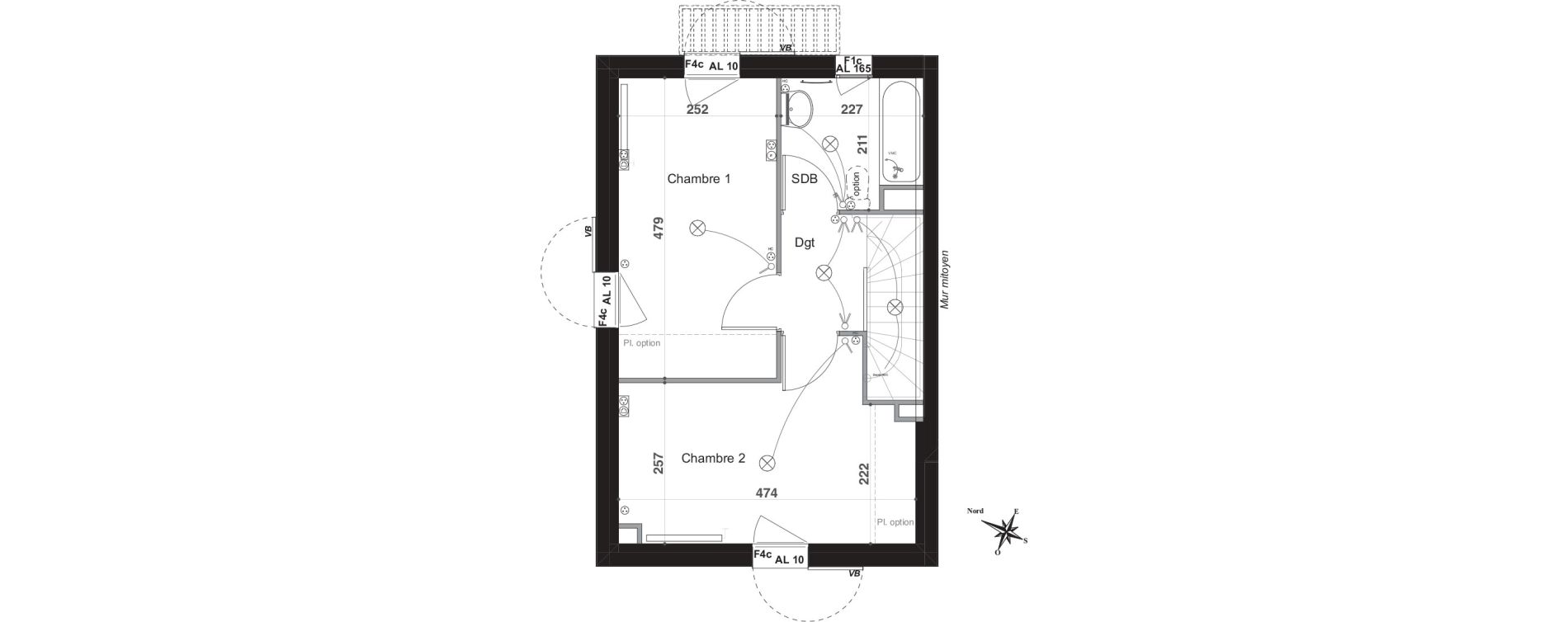 Duplex T3 de 63,81 m2 &agrave; Metz Borny